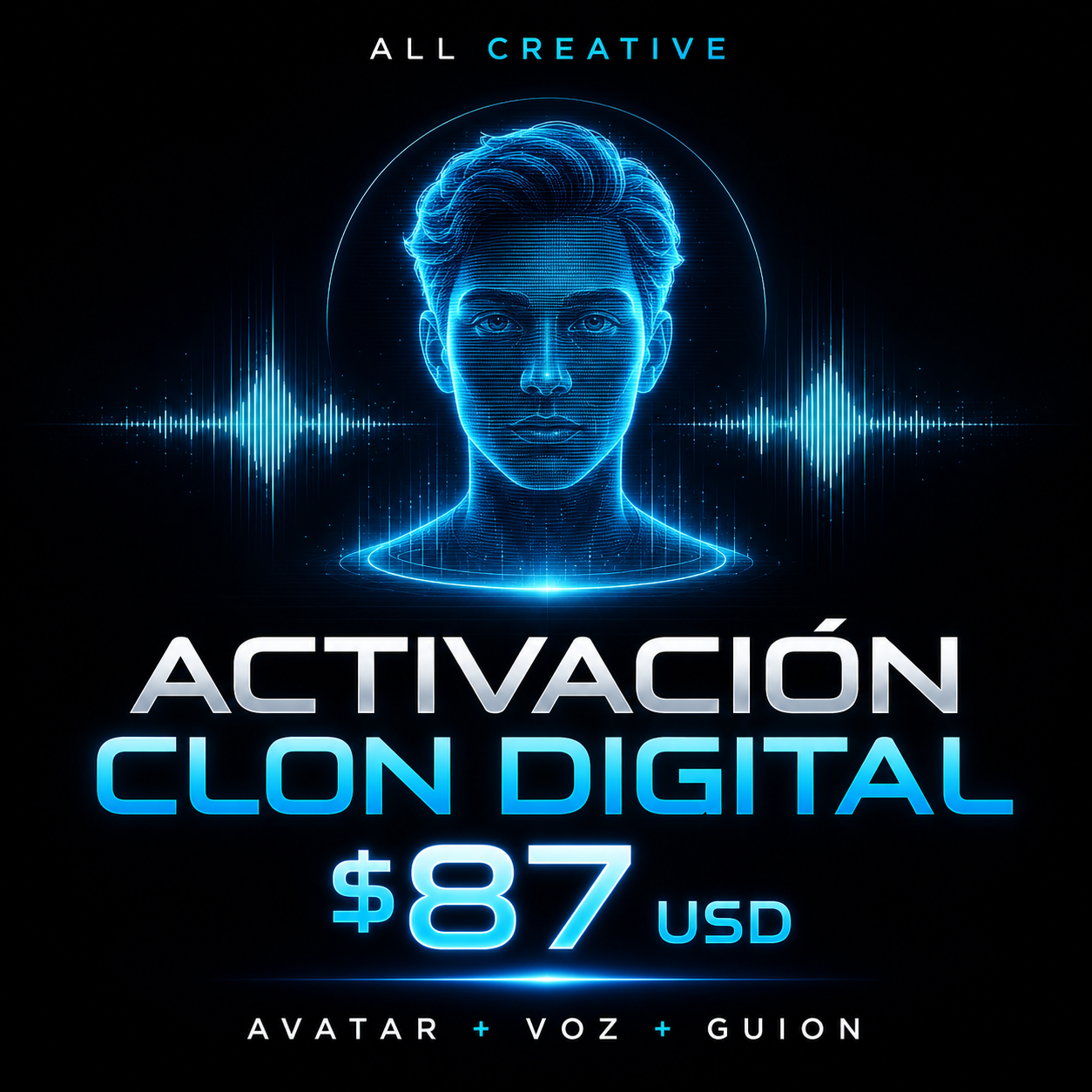 Configura tu Clon Digital con tu imagen, voz y estilo de comunicación para empezar a producir videos profesionales sin grabar desde cero.
